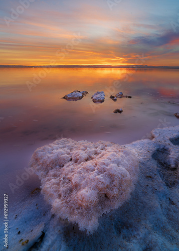 salt in pink lake torrevieja