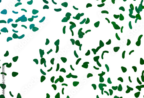 Light Blue  Green vector pattern with chaotic shapes.