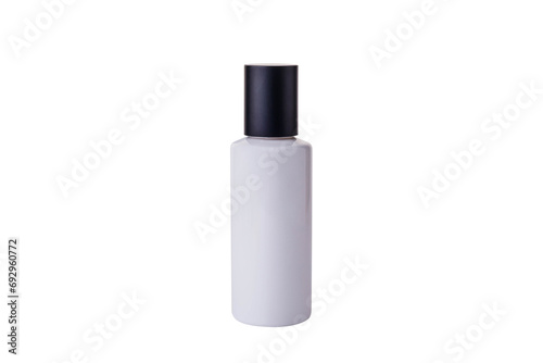 Cosmetic bottle isolated on white background.