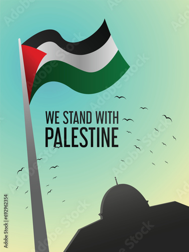 Poster Design Template about Support for Palestine Freedom