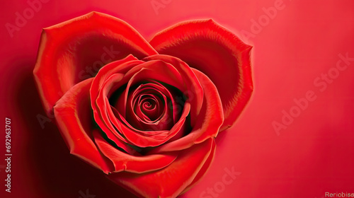 A red rose on a red background - A striking image for romantic occasions  such as Valentine s Day  anniversaries  or love-themed designs. Perfect for greeting cards  social media posts  and more.