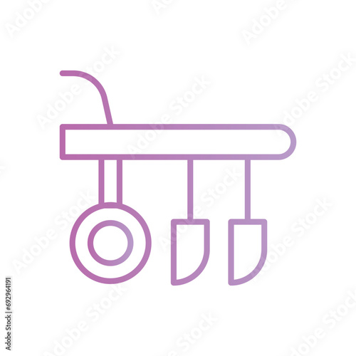 farming plow icon with white background vector stock illustration