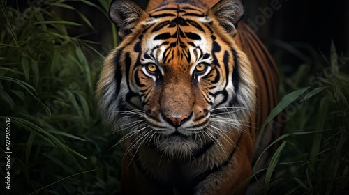 powerful depiction of a Bengal tiger