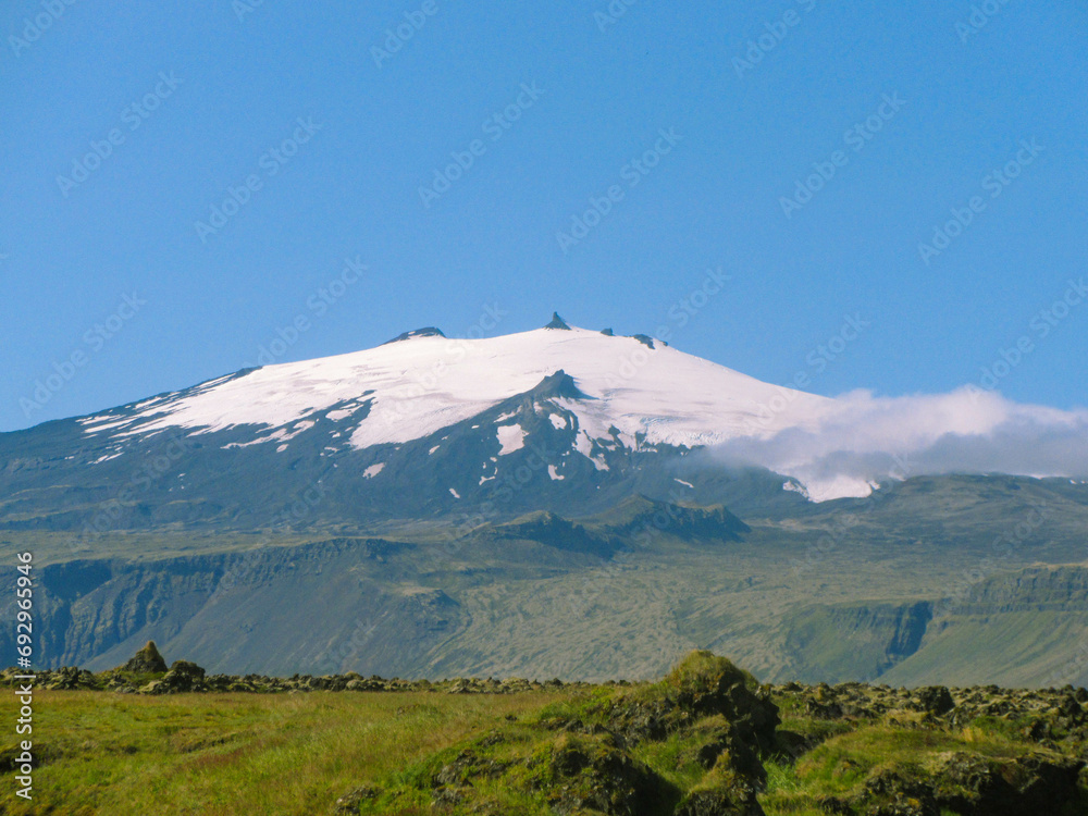 Snowcaps in Icelandic Summer