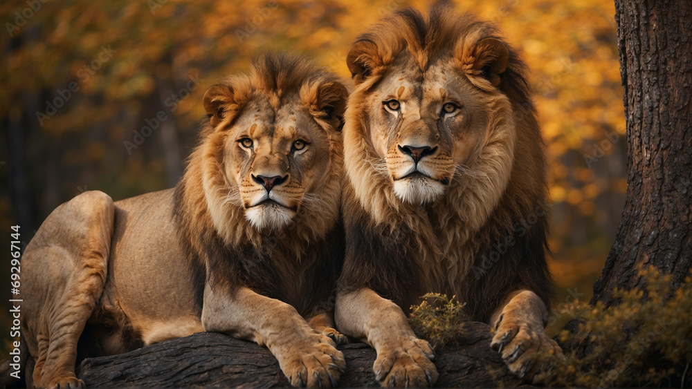 The King of the Jungle: A Close-up of a Majestic Lion The King of the Jungle: A Close-up of a Majestic Lion