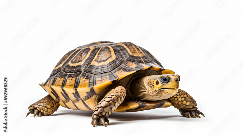 Turtle isolated on a white background with Clipping path