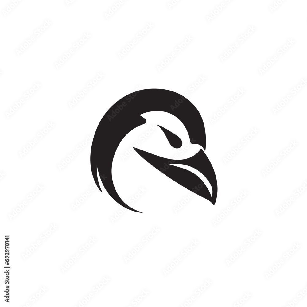 Naklejka premium Penguin in cartoon, doodle style. Isolated 2d vector illustration in logo, icon, sketch style, Eps 10, black and white. AI Generative