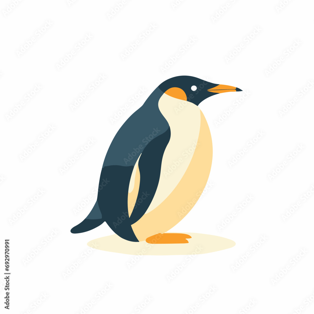 Fototapeta premium Penguin in cartoon, doodle style. Isolated 2d vector illustration in logo, icon, sketch style, Eps 10. AI Generative