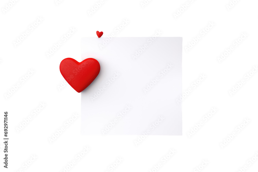 Whispers of Affection The Love Note Paper Isolated On Transparent Background