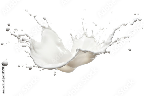 Liquid Artistry The Mesmerizing Dance of Milk Splash Isolated On Transparent Background