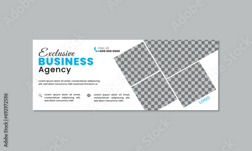 Business promotion and corporate facebook cover template, Business social media post facebook cover banner template.