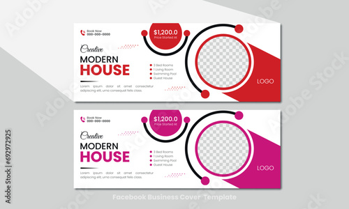 Facebook business cover banner template, corporate and business promotion facebook cover template.