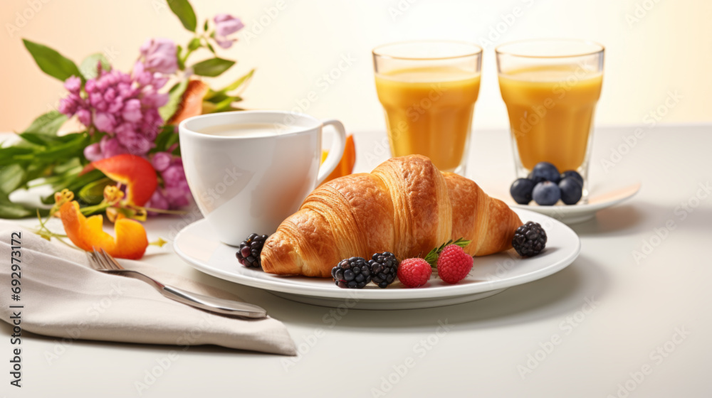 delicious breakfast on the table delicious breakfast on the table