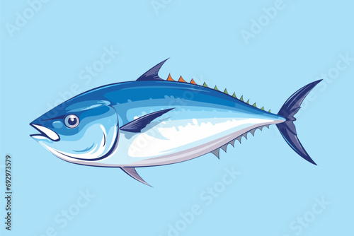 Tuna fish underwater cartoon vector © baobabay