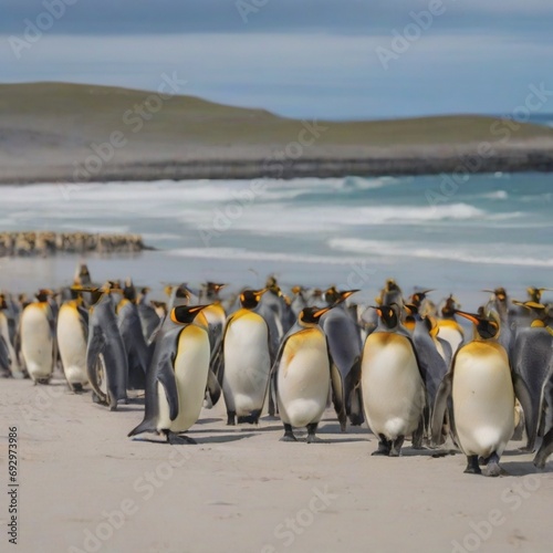 king penguin colony