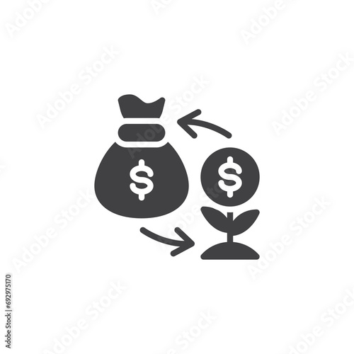 Investment and finance growth vector icon