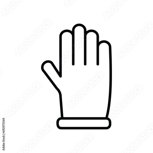  garden gloves icon with white background vector stock illustration