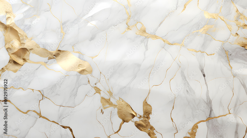 White and gold marble texture background design marble texture. generative AI.
