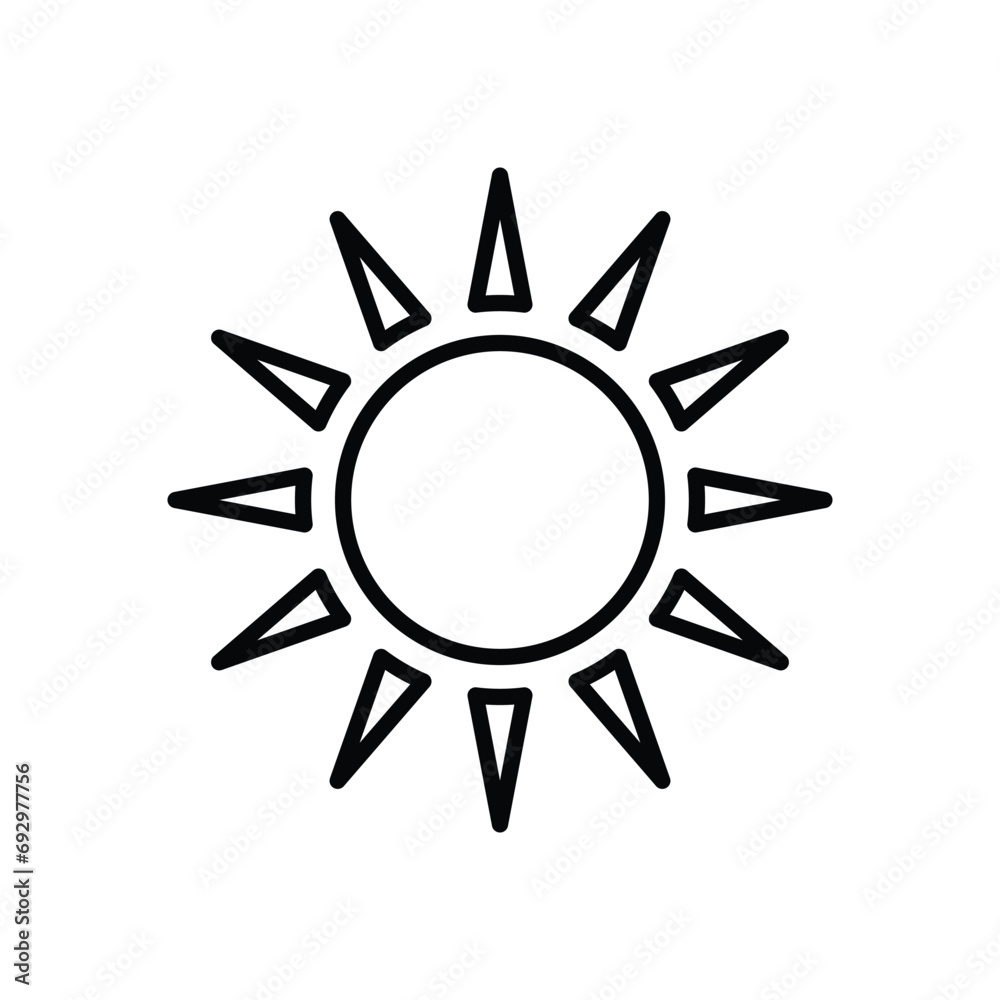 sun icon with white background vector stock illustration sun icon with white background vector stock illustration