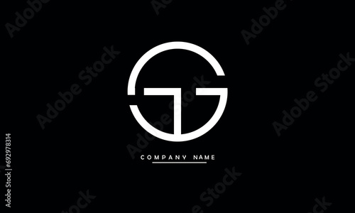 TG, GT, T, G Abstract Letters Logo Monogram