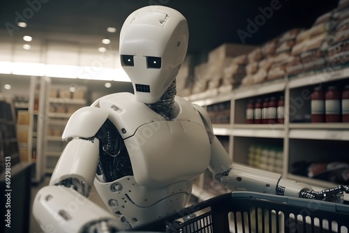 An innovative robot carrying out grocery shopping