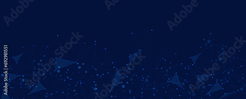 Quantum processing. Deep learning artificial intelligence. Future new technology  for business or science presentation. Vector background