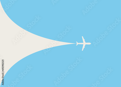 white plane flies across the sky