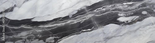Marble pattern with a flowing feel of gray, black, white and brown, 8K, 32:9 ratio