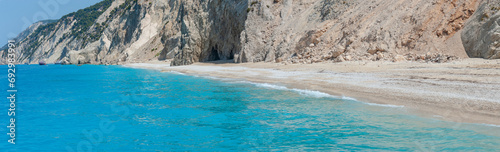 Egremni beach in Greek island Lefkada photo