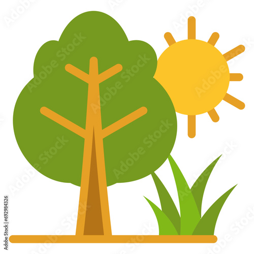 Plant Icon. included in ecology flat style icon set.