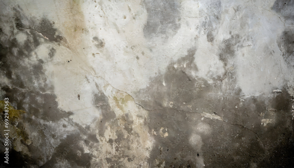 Grunge background with space for text, abstract dark texture, old street wall and light stains and scratches