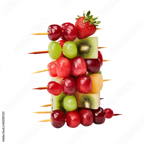 Holiday Fruit Skewers Bliss on a transparent background