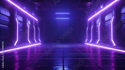 Futuristic Sci-Fi Abstract neon light