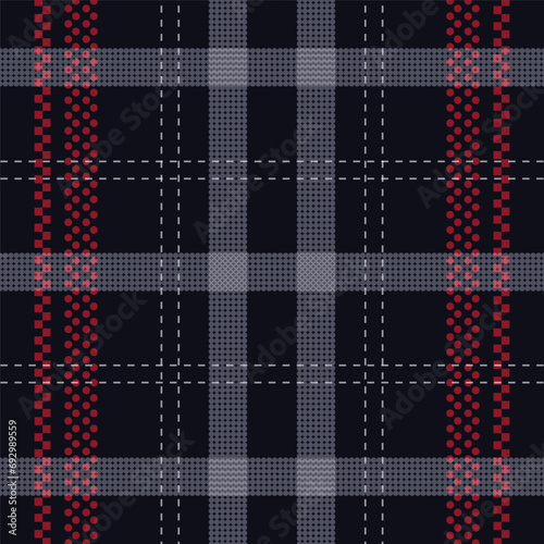 Vintage plaid check pattern fabric texture tartan textile isolated