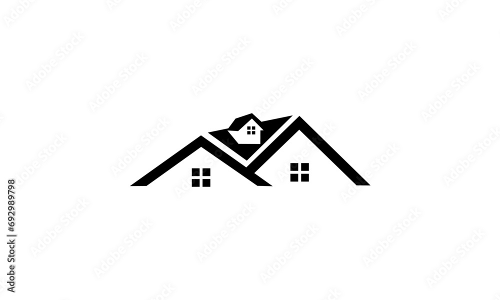 house icon on white house icon on white