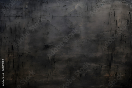 Weathered black paper texture background Isolated on white background. generative AI.