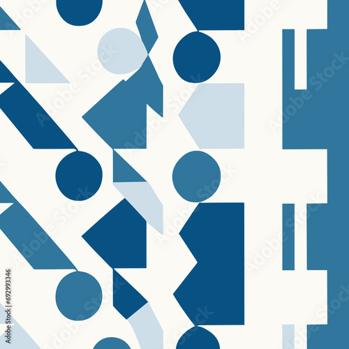 Abstract Geometric Pattern With Unique Colours, Vector Illustration