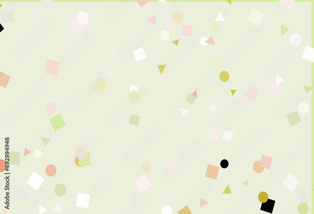 Light Green, Red vector pattern in polygonal style with circles. Light Green, Red vector pattern in polygonal style with circles.