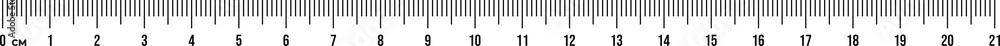 Ruler scale 21 cm. Centimeter scale for measuring Ruler scale 21 cm. Centimeter scale for measuring