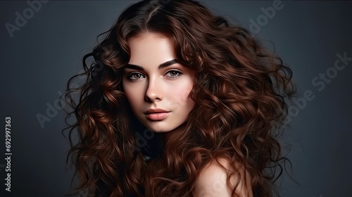 portrait of a woman with black copper color hair