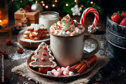 Festive Cocoa Delight: Christmas Hot Chocolate Cup