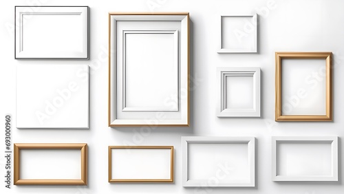 Picture Frames on White photo