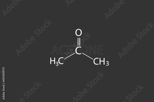 Acetone molecular skeletal chemical formula