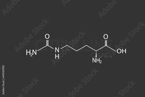 Citrulline molecular skeletal chemical formula