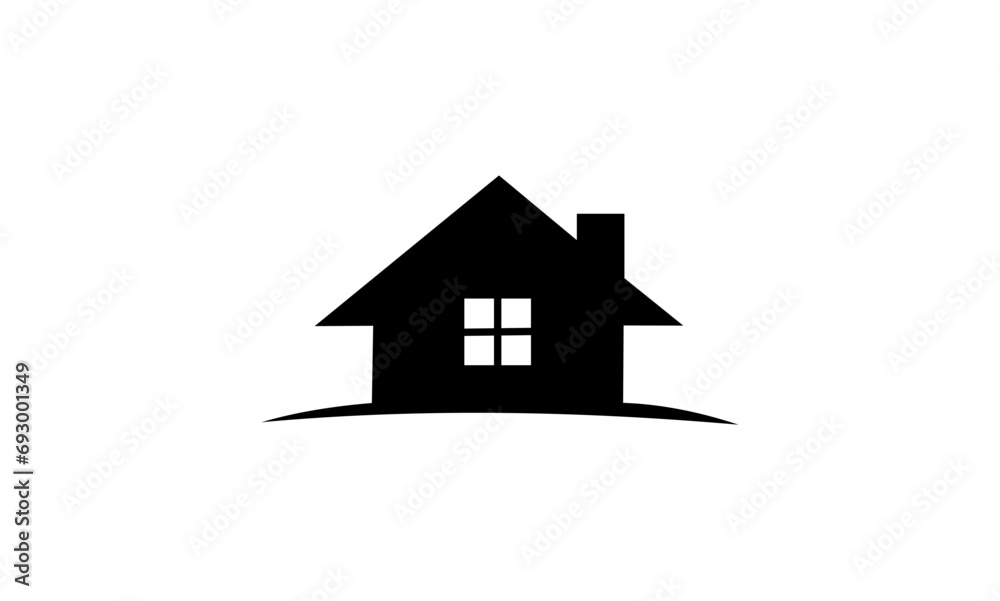 house icon on black house icon on black