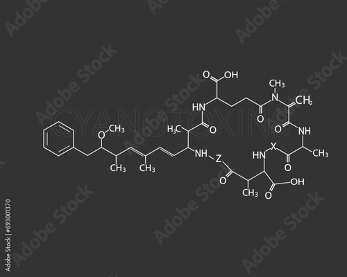 Cyanotoxins molecular skeletal chemical formula