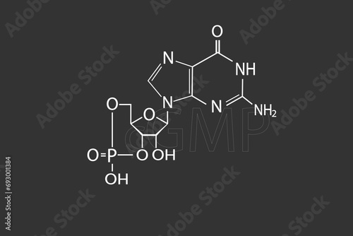 cGMP molecular skeletal chemical formula