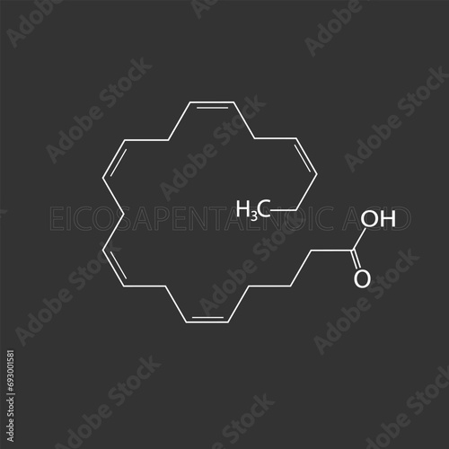 Eicosapentaenoic acid molecular skeletal chemical formula