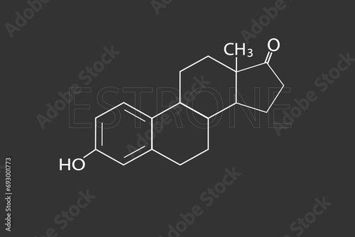 Estrone molecular skeletal chemical formula