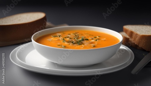 vegetable soup with bread